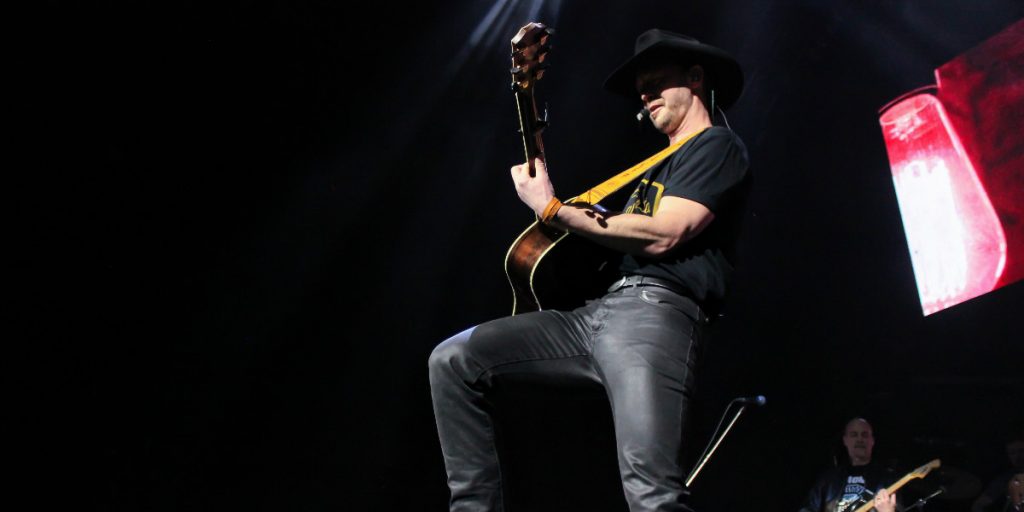 Canadian Country Artist Paul Brandt Playing Guitar