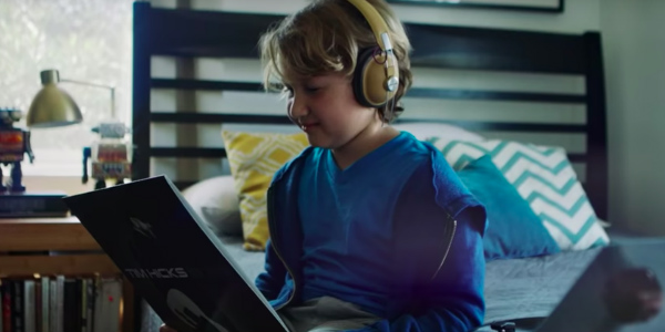 Boy listens to Tim Hicks' album on vinyl