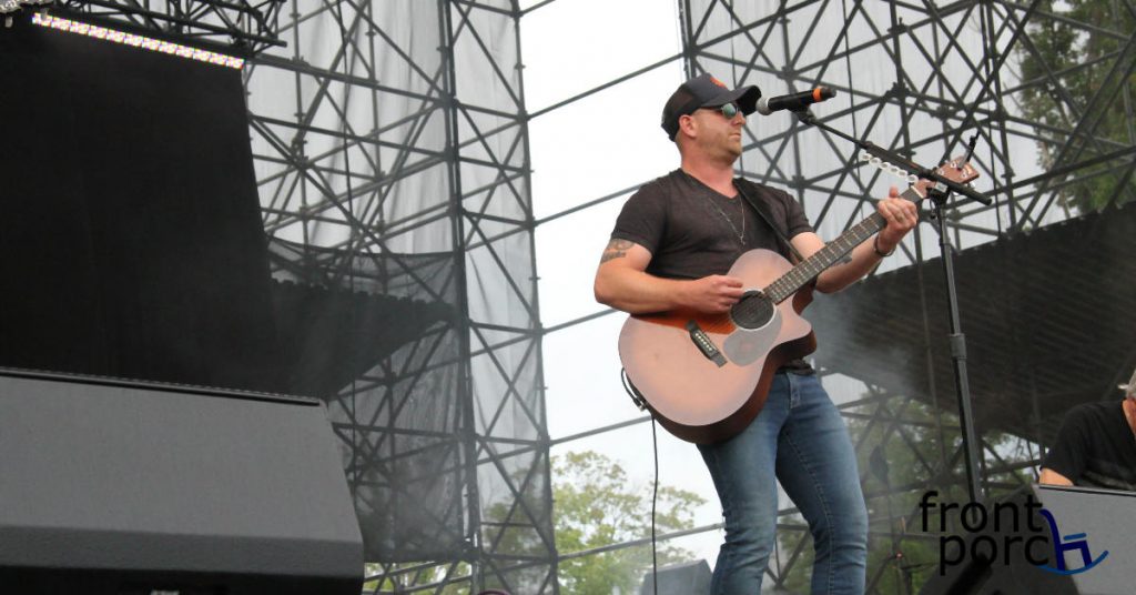 Tim Hicks playing the guitar
