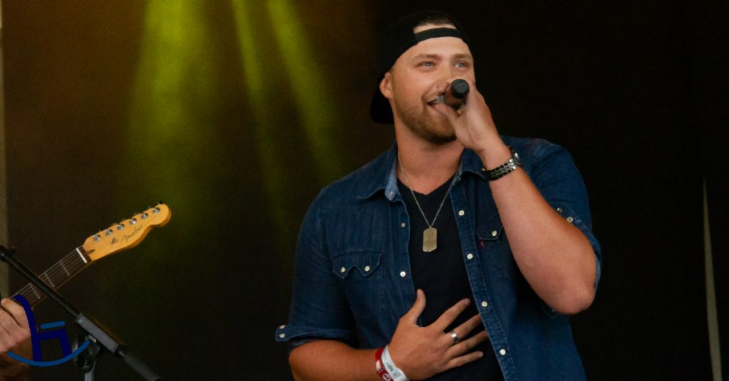 Dylan Burk performing on stage