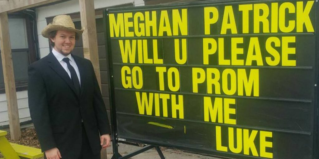 Luke asks Meghan Patrick to the prom with a promposal