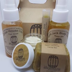 a pack of natural bug repelling products from the Brewhouse Bodycare Co.