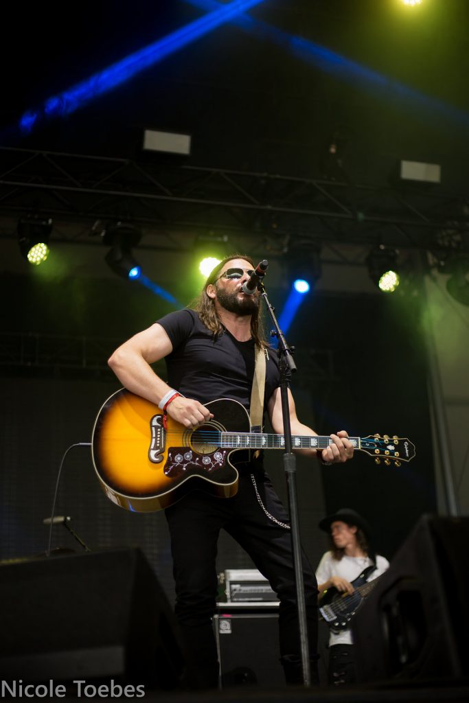 Brad James performing at Boots & Hearts 2018 Emerging artist showcase