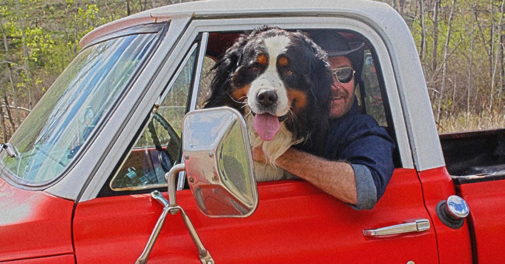 Canadian country artist marshall potts with his dog