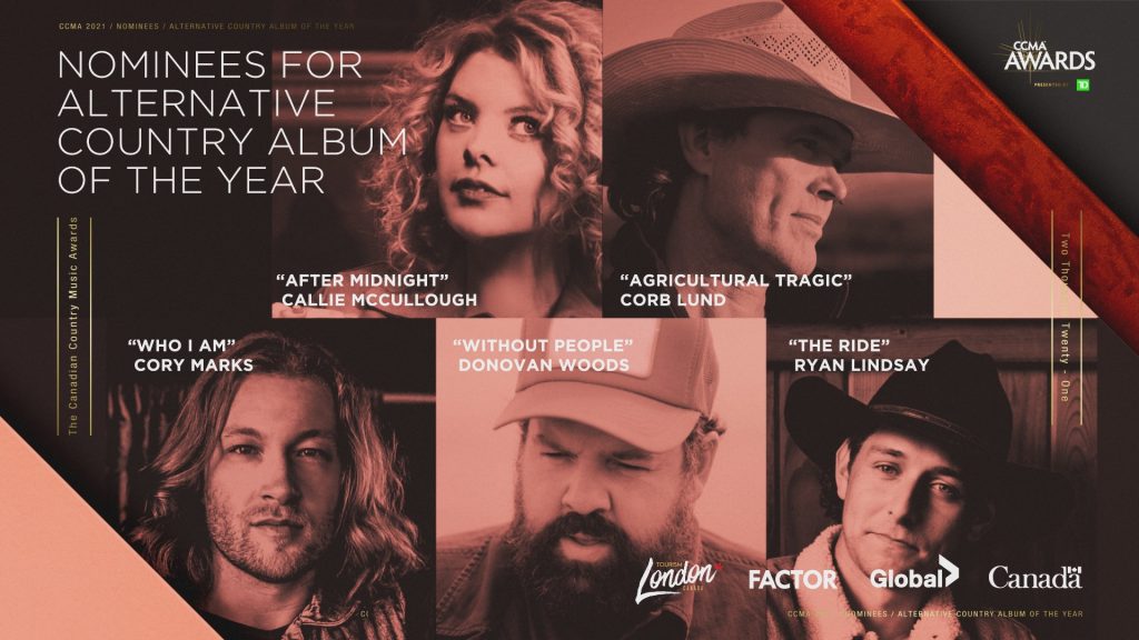 Nominees for the 2021 CCMA Award for Alternative Album of the Year