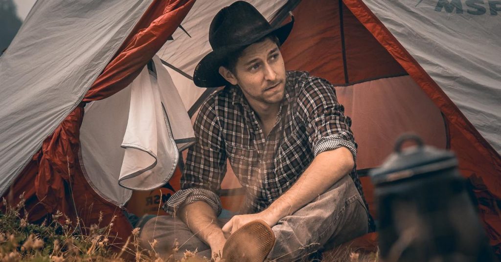 Ryan Lindsay In A Tent