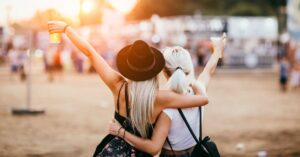 two women at a country festival