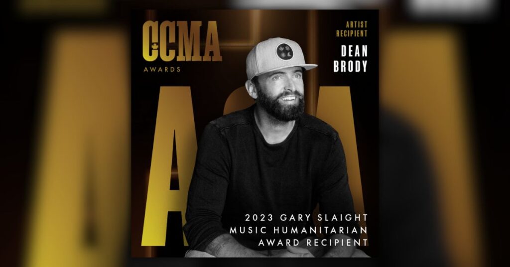 Dean Brody 2023 CCMA award recipient
