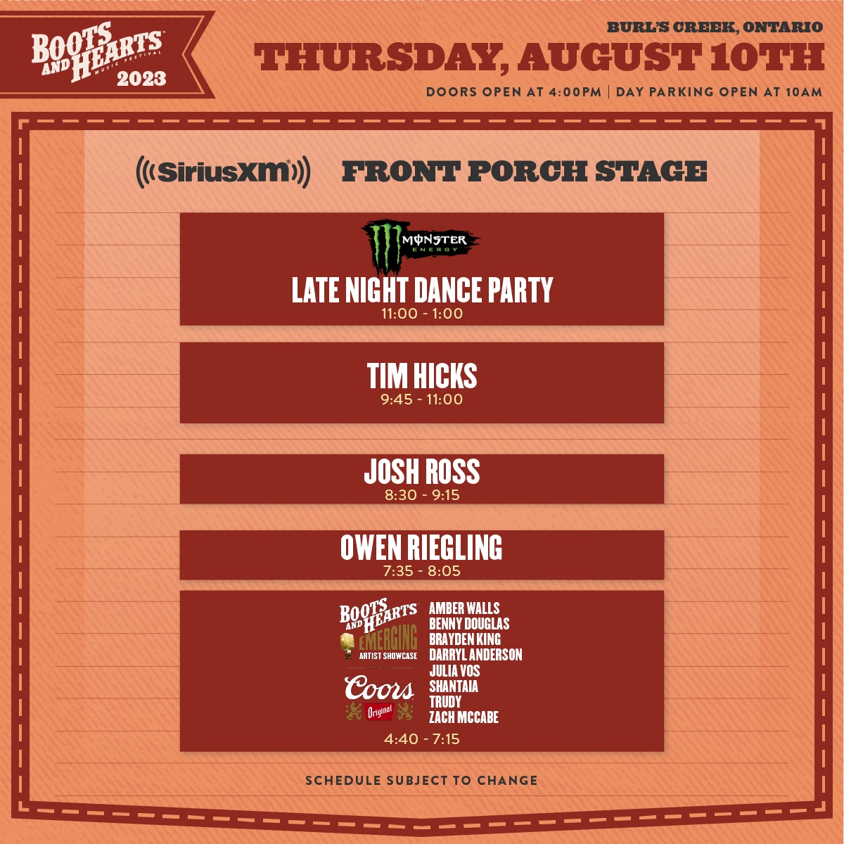 2023 Boots & Hearts Music Festival Full Lineup, Tickets, Schedule