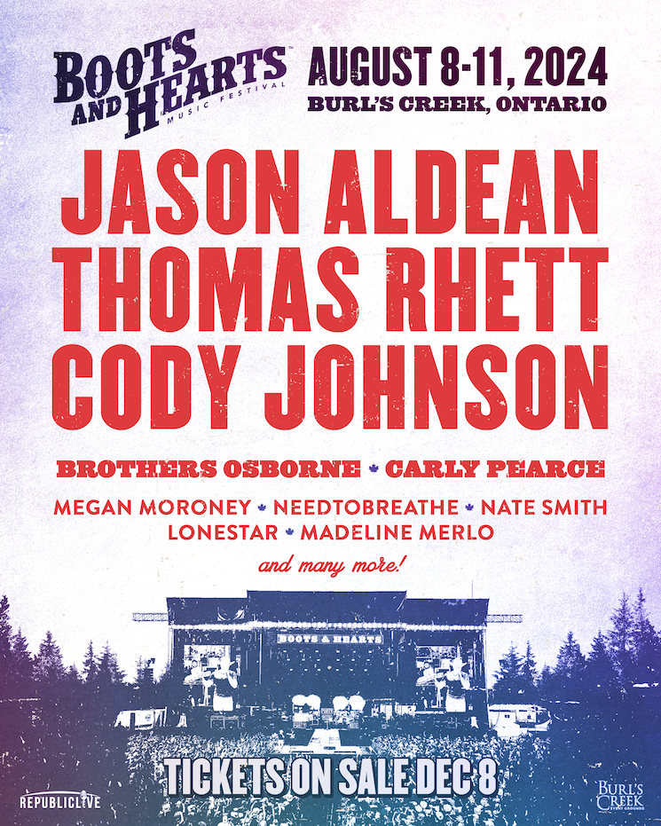 Official 2024 Boots & Hearts Music Festival Lineup, Tickets + more