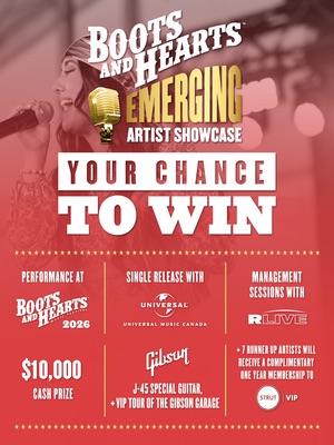 What the Boots and Hearts Emerging Artist Showcase Winner will win