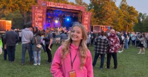 Lily from Front Porch Music attending Meadows Music Festival