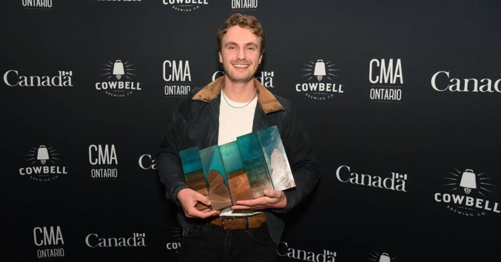 Owen Riegling won 5 awards at the 2025 CMAOntario awards
