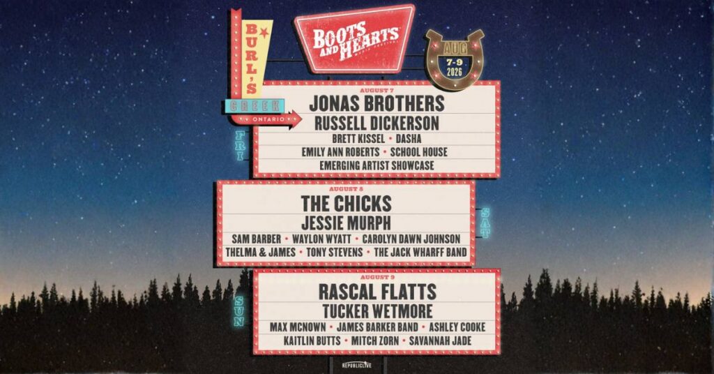 Boots and hearts full 2026 lineup poster