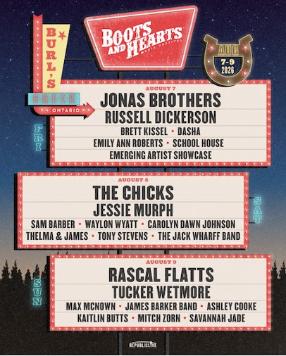 Boots and hearts 2026 lineup poster